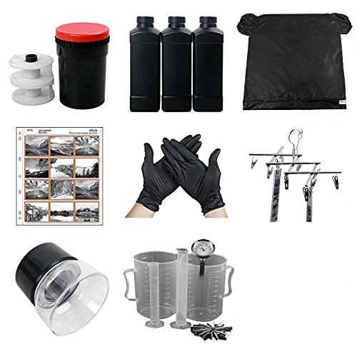 Kit Di Sviluppo Per Camera Nera, Trattamento Di Film 120 127 126 Negativo 10Xlente D'Ingrandimento A Piedi, Ingrandimento 4 Bande Di 3 Negativi 6X6 Cm