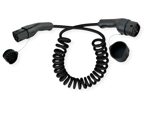 Roline Cavo Di Ricarica E-Auto Tipo 2, 3 Fasi, 480 Vac (3P+N+E), 32 A, 22 Kw, Cavo A Spirale, 3 M
