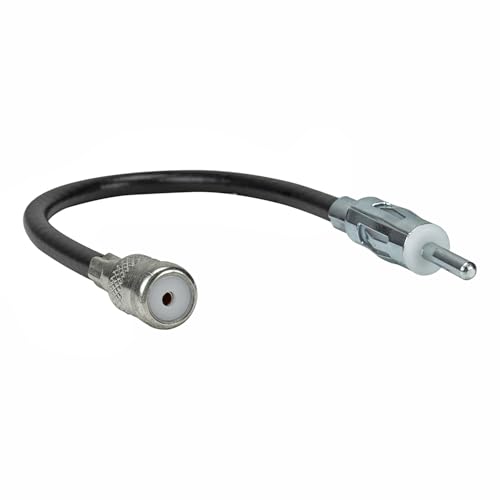 Tomzz Audio 1500-008 Adattatore D'Antenna Spina Din Flessibile (M) A Giunto Iso (F) Con Estensione Del Cavo Circa 20Cm