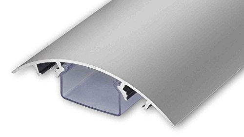 Alunovo - Canalina Passacavi In Alluminio Anodizzato, Colore Argento Opaco, Disponibile In Diverse Lunghezze, Argento, Al90-140