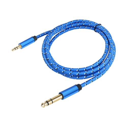 Casstaly Adattatore Aux Da 3,5 Mm A 6,35 Mm Per Amplificatore Mixer Placcato Jack Da 3,5 A Jack 6,5 Aux Cabo A 200 Cm