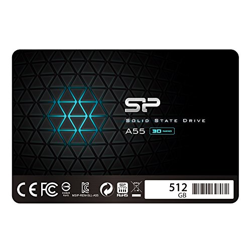 Silicon Power Ssd 512Gb 3D Nand A55 Slc Cache Performance Boost 2.5 Pollici Sata Iii 7Mm (0.28") Ssd Interno