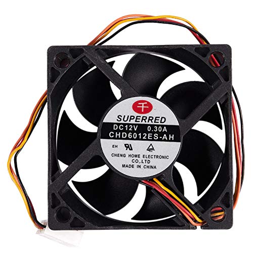 Sctecoau Dc Ventola Chd6012Es-Ah Per Pc Con Connettore Per Pc Da 12,3 V, 60 Mm, 4 Pin