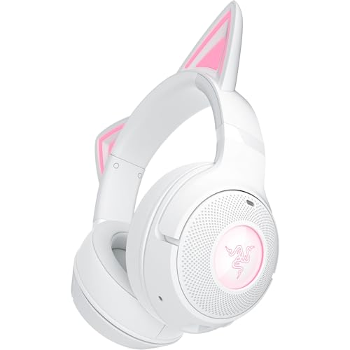 Razer Kraken Kitty V2 Bt - Auricolare Rgb Bluetooth Senza Fili Con Orecchie Da Gattino Per Giochi E Streaming (325G, Driver Triforce Da 40Mm, Bluetoot