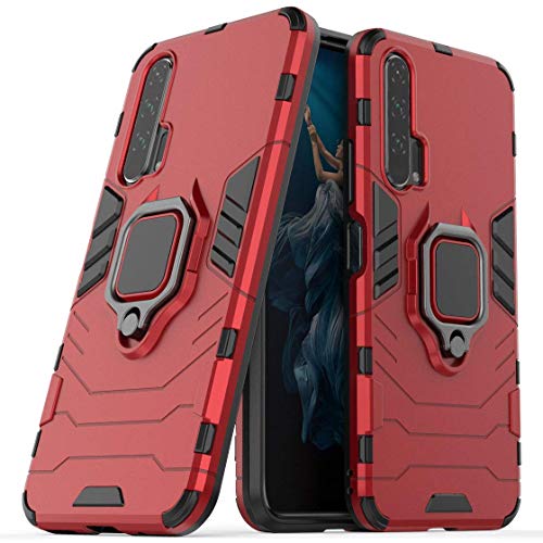 Lulumain Compatibile Con Honor 20 Pro Cover, Custodia Armor Anello Cavalletto (Funziona Con Il Supporto Magnetico Per Auto) Case Paraurti Per Huawei H
