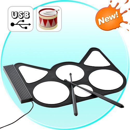 Ict Batteria Drum Elettronica Per Pc Usb Roll- Up Drum Kit