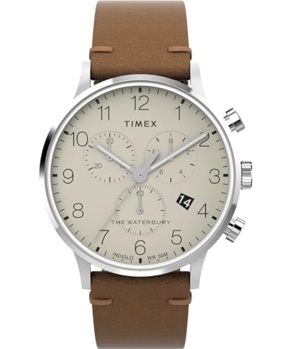 Timex Reloj Cronógrafo Para Para Hombre De Cuarzo Con Correa En Cuero Tw2W50900
