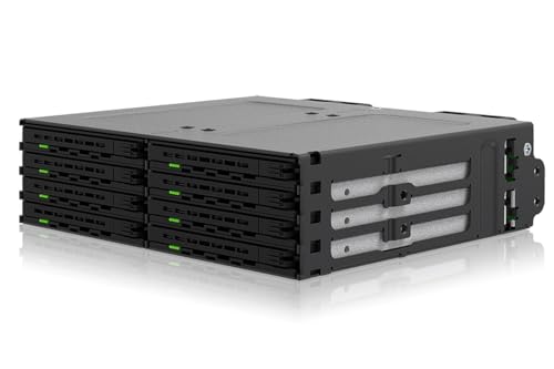 Icy Dock Mobile Rack Backplane, Rack Rimovibile, Box Del Rack Hot Swap Per 8 X Hdd/Ssd 2.5" Sata/Sas In 1 Alloggiamento Da 5,25" - Expresscage Mb038Sp