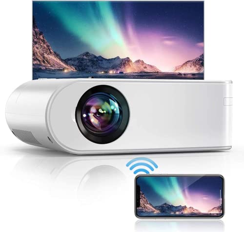 Yaber Proiettore Wifi, 5800 Lumens Mini Videoproiettore Portatile 1080P Full Hd[Schermo Proiezione Incluso]Mini Proiettore Wireless Home Cinema Portat