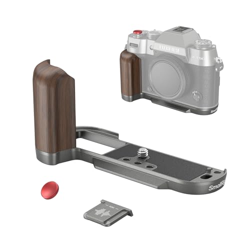 Smallrig X-T50 Impugnatura, Impugnatura A Forma Di L In Legno Per Fujifilm X-T50, Piastra A Sgancio Rapido Incorporata Per Arca, Con Pulsante Di Scatt