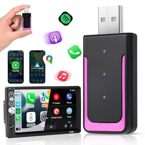 Adattatore Car-Play Wireless, Euakee Mini Edizione Adattatore Wireless Automatico, Converte Cablato A Wireless Car-Play Dongle Plug & Play Car-Play Ad