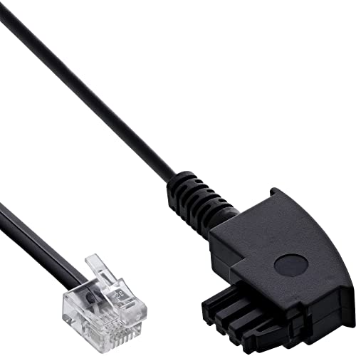 Inline 18655 Tae-F Kabel Tae-F-Stecker Auf Rj11-Stecker Schwarz 0.5M