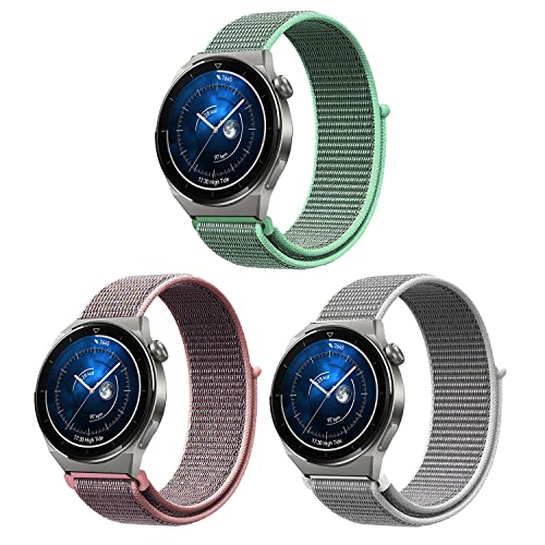 Zoroll 3 Pezzi 22Mm Cinturino Per Huawei Watch Gt 5 46 Mm/Gt 5 Pro 46 Mm/4/4 Pro/4/Gt 3 Pro/Ultimate/Buds, Nylon Ricambio Bracciale Per Huawei Watch G