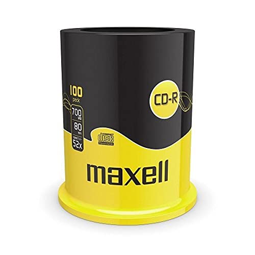 Cd-R Vergini Maxell 624841.40, 80Min. 700Mb In Campana Da 100 Pezzi