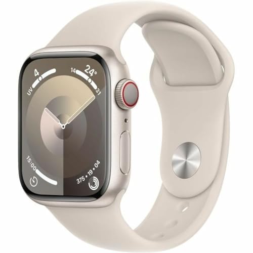 Apple Watch Series 9 Gps - 41Mm - Boîtier Starlight Aluminium - Bracelet Starlight Sport Band - S/M