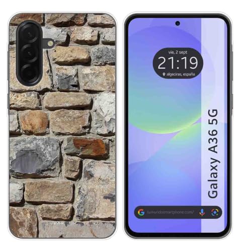 Tumundosmartphone Custodia In Silicone Per Samsung Galaxy A36 5G Motivo Mattone 03 Disegni