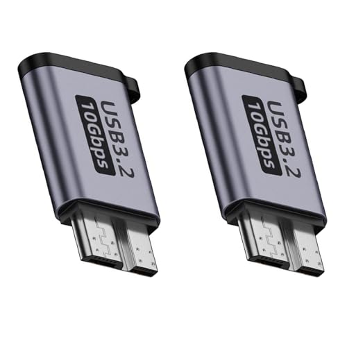 Lolpalone 2X Adattatore Micro-B A Tipo C Femmina Connettore Micro-B Usb3.0 Di Tipo C Per Adattatore Per Disco Rigido Esterno Hdd