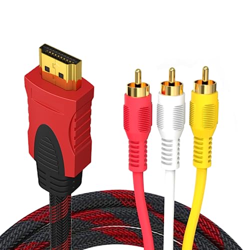 Mmobiel Da Hdmi A 3 Rca Cavo Audio Video Av Ad Alta Definizione Maschio M/M Adattatore Per Hdtv Dvd, Solo Da Hdmi A Rca, 1.5M