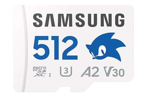 Samsung Memorie Mb-Md512Sa Sonic Pro Plus Scheda Microsd Per Console Gaming, Action Cam E Droni Da 512Gb, Uhs-I U3, Fino A 180Mb/S