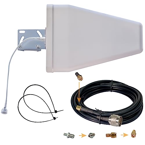 Egasky 4G 5G Lte Antenna Esterna Direzionale 698~3700Mhz 9Dbi Universale Per Tim, Vodafone, Windtre E Altri Provider Cellulari (5M Cable) Ts9/Sma/Rp-S