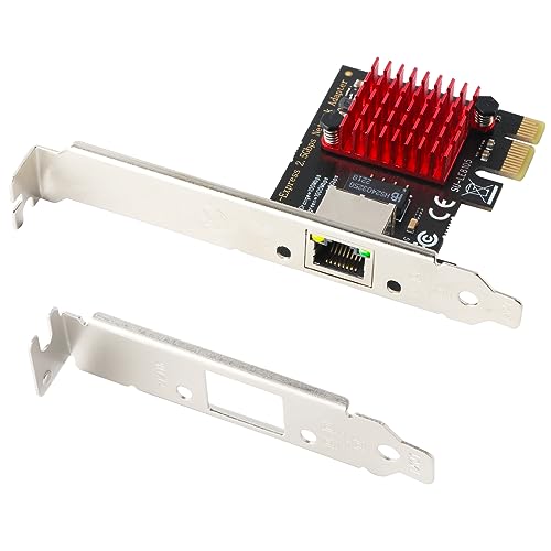 Buitrea Pcie Scheda Di Rete 2.5 Gigabit, 2.5Gbase-T Pcie Realtek Rtl8125B 2500/1000/100Mbps Pci Express Gigabit Scheda Ethernet Rj45 Lan Controller, S