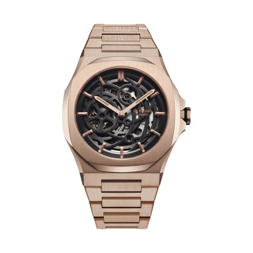 D1 Milano Reloj Analógico De Esfera Negra Para Hombre-Skbj12, Negro, Correa