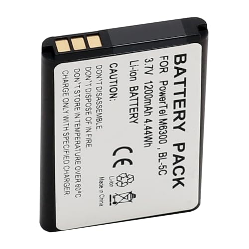 Fayerkar Batteria Compatibile Per Amplicomms Powertel M6300 Telefono Cellulare Smartphone (1200 Mah, 3,7 V, Agli Ioni Di Litio), Dz-57
