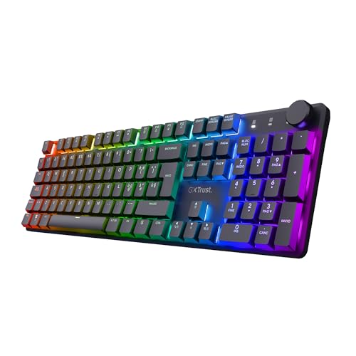 Trust Gxt 868 Torix Tastiera Meccanica Wireless Italiano Qwerty, Tastiera Gaming Ricaricabile Rgb 2.4Ghz, Batteria 100 Ore, Interruttori Huano Lineari