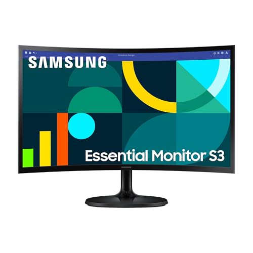 Samsung Monitor S36Gd (S24D362), Curvo (1800R), 24'', 1920X1080 (Full Hd), Va, 100Hz, 4Ms (Gtg), D-Sub, Hdmi, Ingresso Audio, Eye Saver Mode, Flicker 