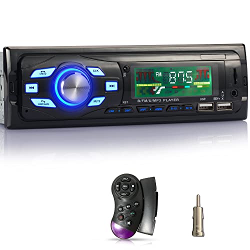 Ifrego Autoradio Con Vivavoce Bluetooth Autoradio Lettore Mp3/Radio Fm Supporto Usb Riproduzione Musicale Fm/Tf,/Aux In, Lettore Multimediale 7 Colori