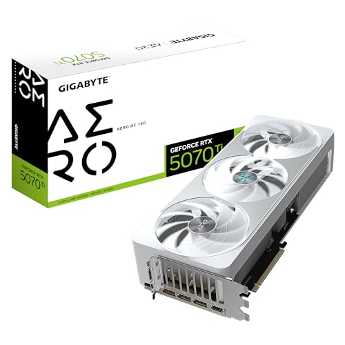 Gigabyte Geforce Rtx 5070 Ti Aero Oc 16G Scheda Grafica - 16Gb Gddr7, 256 Bit, Pci-E 5.0, 2588 Mhz Core Clock, 3 X Dp 2.1A, 1 X Hdmi 2.1B, Nvidia Dlss