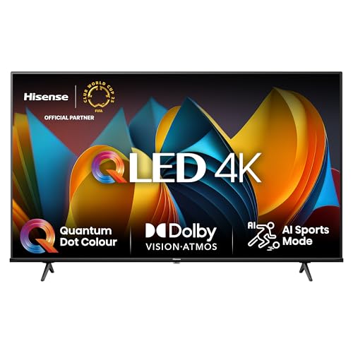 Hisense Tv 75" Qled 4K 75E77Nq, Smart Tv Vidaa U7, Dolby Vision, Hdr 10+, Game Mode Plus, Dolby Atmos, Alexa Built-In, Vidaa Voice, Tuner Dvb-T2/S2 He