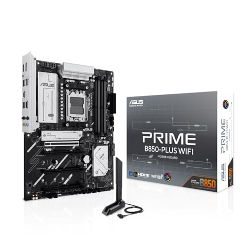 Asus Prime B850-Plus Wifi, Scheda Madre Amd Atx, 8+2+1 Fasi Alimentazione, Slot Ddr5, Pcie 5.0, 3 Slot M.2, Wi-Fi 6E, Ethernet Realtek 2.5Gb, Displayp