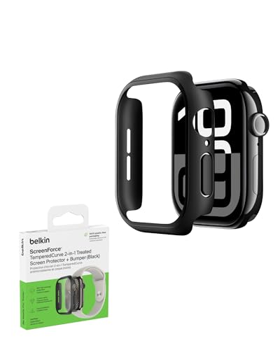 Belkin Screenforce Temperedcurve Cover Apple Watch Series 10 (46Mm), 2 In 1 Proteggi Schermo Per Apple Watch Con Protezione A 360° E Bumper Protettivo