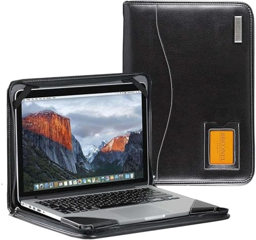Broonel - Serie Contour - Custodia Protettiva In Pelle Nera - Compatibile Con Lenovo V145 15,6" Laptop