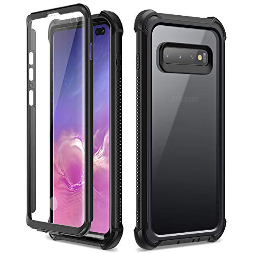 Dexnor Cover Per Samsung Galaxy S10, Custodia Del Telefono Paraurti In Silicone A 360 Gradi, [Antiurto] [Leggero], Pannello Posteriore Trasparente, Co