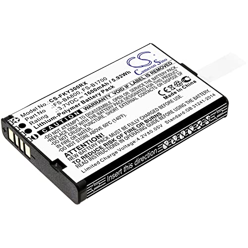 Techtek Batterie 1600Mah Compatibile Con [Flysky] Fa605, Fs-Gt2B, Fs-Gt3B, Fs-Gt3C, Fs-I10, Fs-It4, Fs-It4S Sostituisce Fs-B1700, Fs-Ba800 Fba