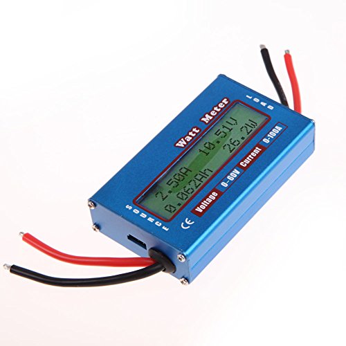 Fasizi Tester Di Potenza Wattmetro Analizzatore Di Potenza Cc Ad Alta Precisione Watt Volt Amp Strumento Analizzatore Di Energia (0-100A 0-60V)