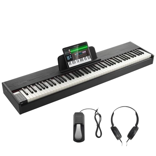 Vevor Pianoforte Digitale Con 88 Tasti Completamente Pesati, Set Tastiera Elettrica Portatile Con Doppia Tastiera, Pianoforte Elettrico Altoparlanti,