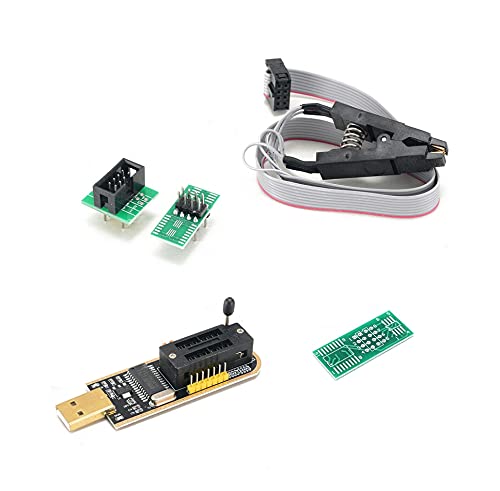 Electroworldfr Ch341A Usb Programmer 24/25 Series Eeprom Flash Bios + Soic8 Sop8 Clip Adapter Module