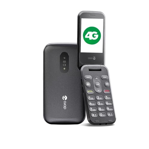 Doro 2800 4G - Telefono Cellulare Con Valvola Sbloccato Per Anziani, Grandi Tasti Parlanti, Tasto Di Supporto - Telefono Cellulare Di Base Senza Inter