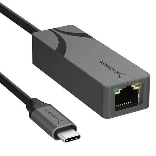 Sabrent Adattatore Usb C Ethernet 2.5 Gbps | Alluminio, Portatile | Compatibile Con Macbook Pro, Air, Ipad Pro 2018 E Successivi, Xps | Connettività G