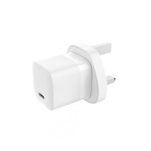 Jaym - Caricatore Di Alimentazione Presa Uk + Dubai 1 Usb-C Power Delivery 30W Con Chip Intelligente Che Adatta La Potenza Al Dispositivo Connesso