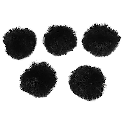 Casstaly 5 Pezzi 1,5 Cm Per Capelli Microfono Copertura Parabrezza Clip Conferenza Microfono Fotocamera Protezione Per Capelli, Nero