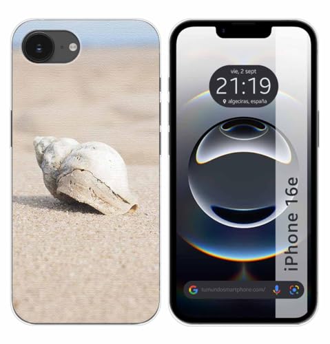Tumundosmartphone Custodia In Silicone Per Iphone 16E (6.1) Design A Conchiglia Disegni