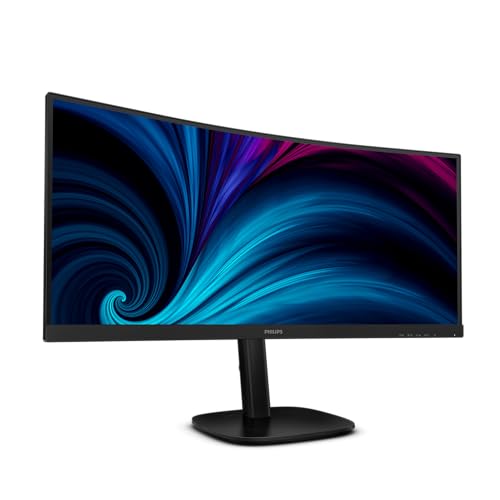 Philips 34B2U3600C - Monitor Curvo Wqhd Da 34 Pollici, Altezza Regolabile, Altoparlanti (3440X1440, 120 Hz, 1X Hdmi 2.0, 1X Dp 1.2, 1X Usb-C (90W Pd),