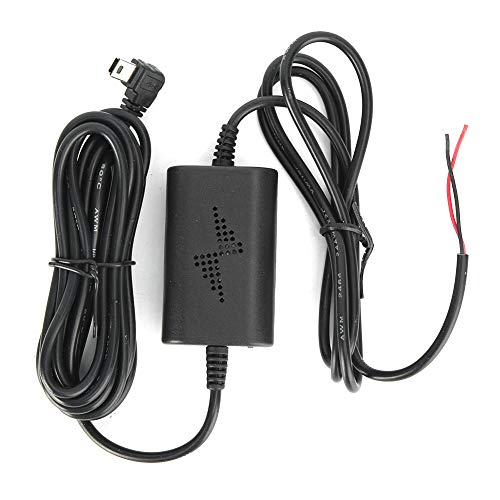 Aramox Linea Di Protezione A Bassa Tensione, Dash Cam Hardwire Kit 12V/24V A 5V 2.5A Mini Usb Step Down Line Ad Angolo Sinistro Per Il Monitoraggio De