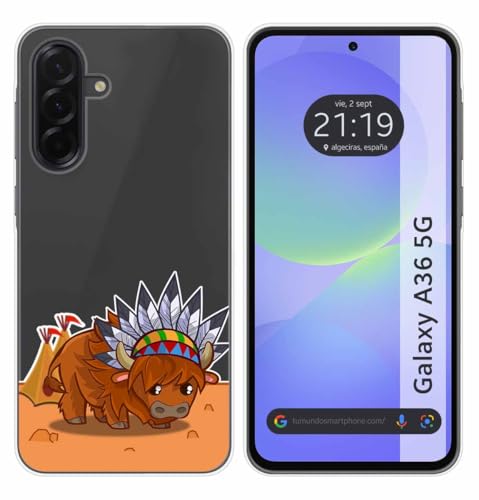 Tumundosmartphone Cover In Silicone Trasparente Per Samsung Galaxy A36 5G Motivo Sciaralo Disegni