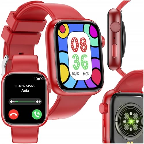 Forever Smartwatch Igo Watch 3 Rosso – Smartwatch Donna E Uomo 1,83" – Orologio Smartwatch Sportivo Con Podometro E Monitoraggio Del Sonno – Smartwatc