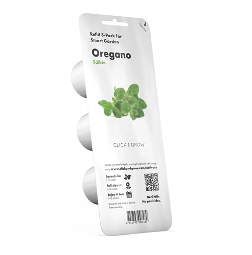 Click & Grow, Ricambio Vasi Di Terriccio Di Origano, Confezione Con 3 Capsule